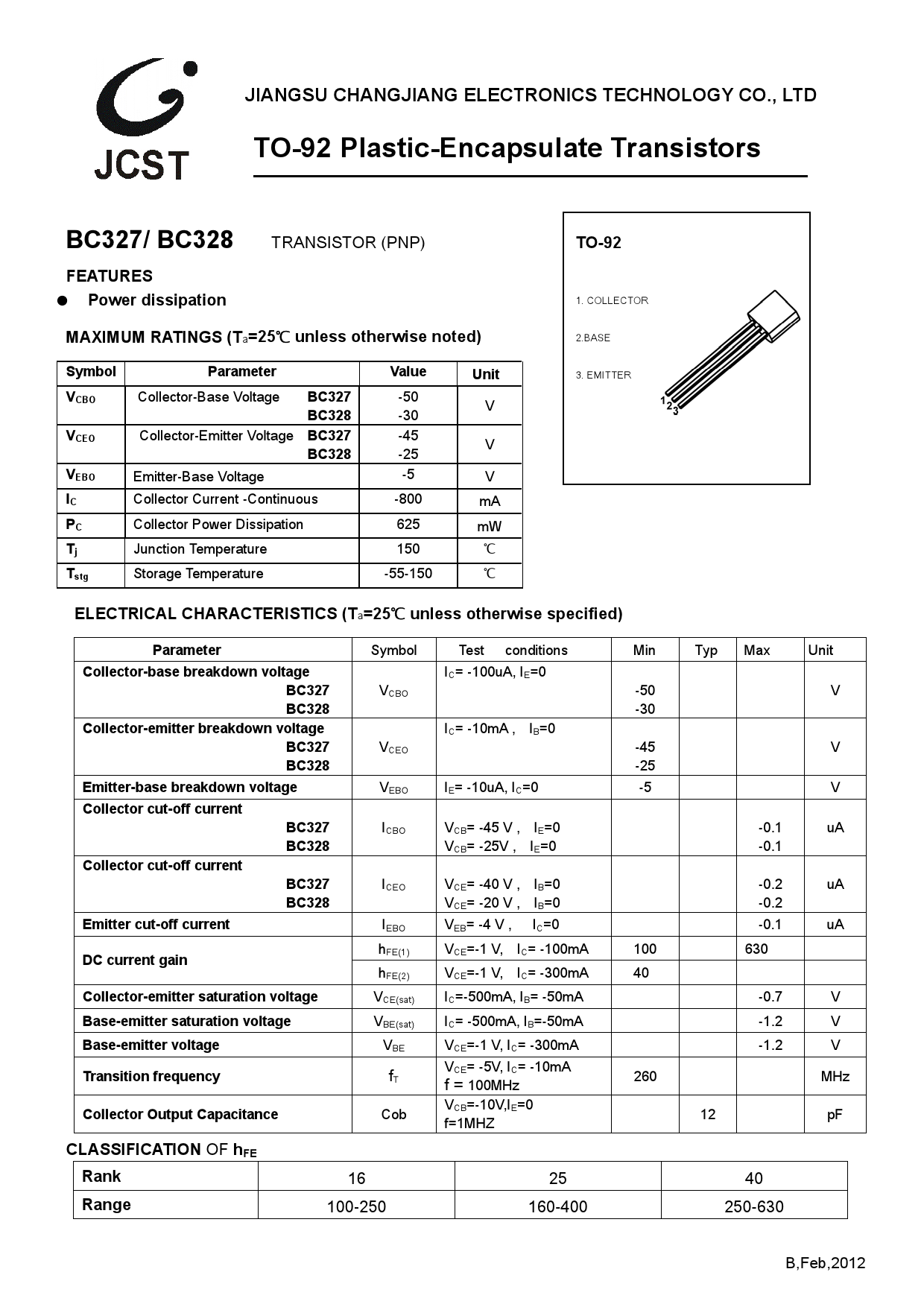 cj江苏长电(授权代理)三极管bc327采购_价格_数据手册 -立创商城