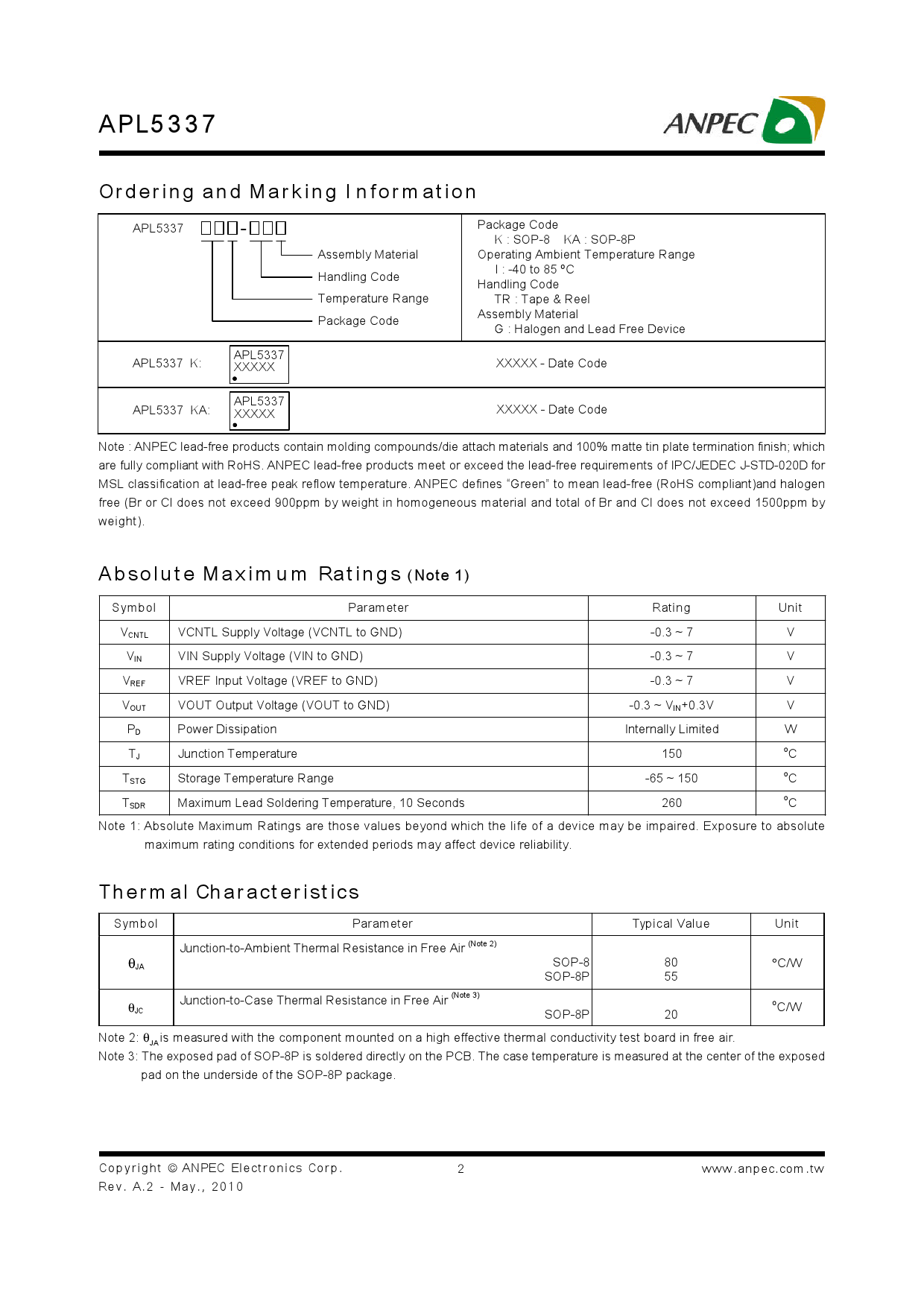 APL5337KAI TRG ANPEC 茂达电子 APL5337KAI TRG中文资料 价格 PDF手册 立创电子商城