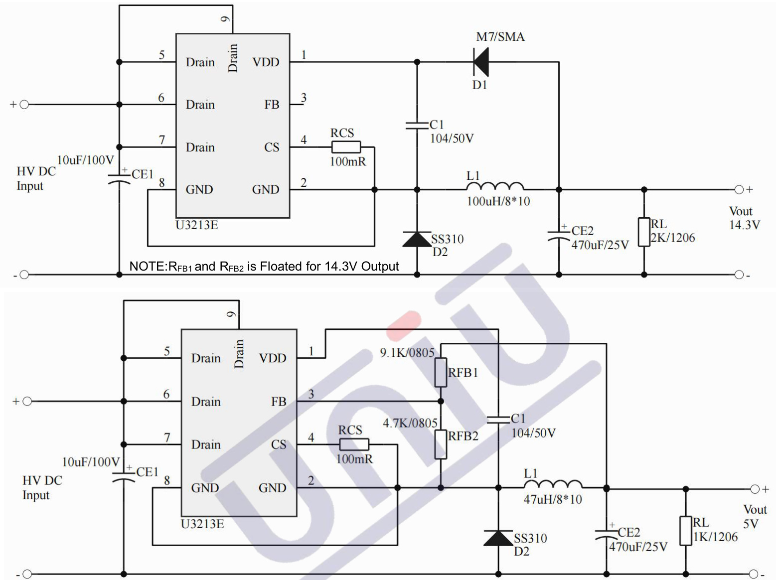 UNI-SEMIC(宇力半导体)的U3213E系统框图