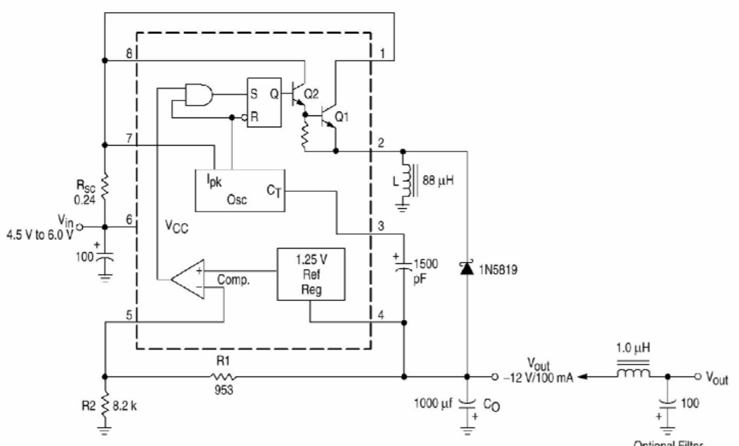 UMW(友台半导体)的MC34063ADR(UMW)系统框图
