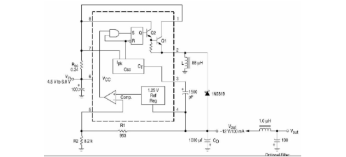 HXY MOSFET(华轩阳电子)的MC34063系统框图
