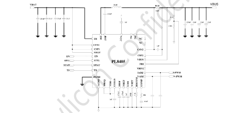 POWLICON(宝砾微)的PL8405系统框图