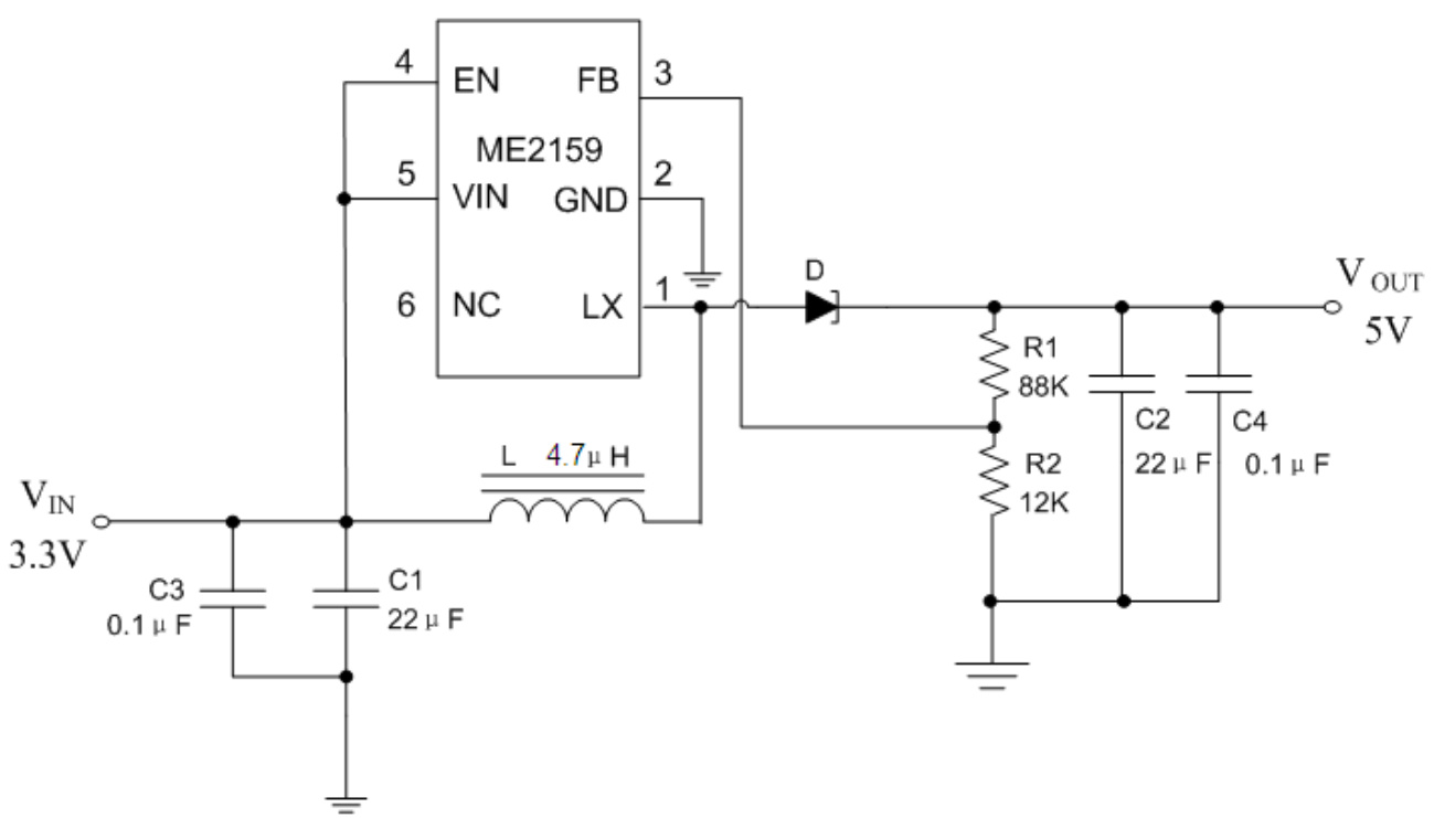 MICRONE(南京微盟)的ME2159AM6G系统框图