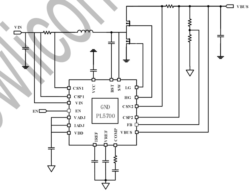 POWLICON(宝砾微)的PL5700系统框图