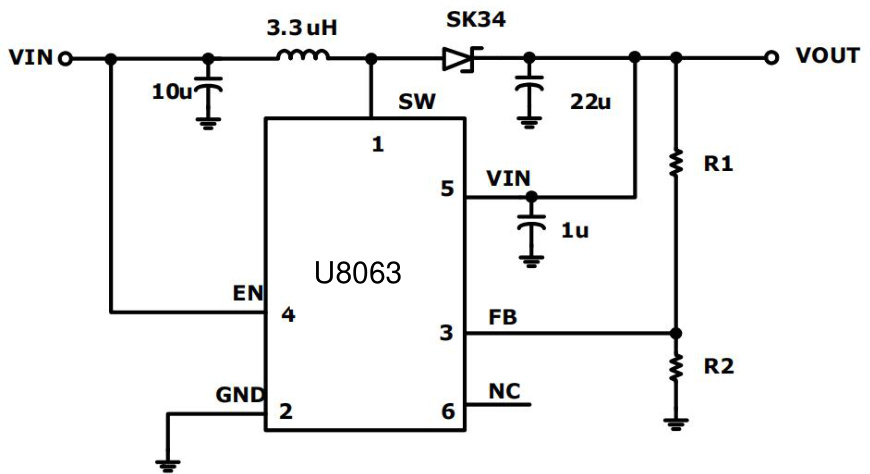 UNI-SEMIC(宇力半导体)的U8063系统框图