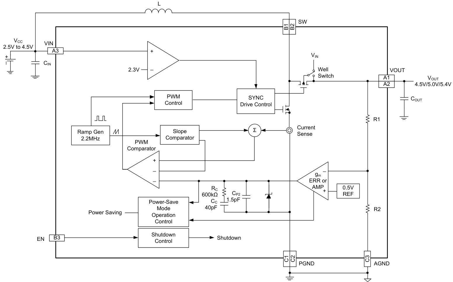 SGMICRO(圣邦微)的SGM66055-4.5YG/TR系统框图
