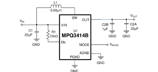 MPS(芯源)的MPQ3414BGJ-5-AEC1-Z系统框图