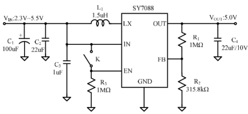 Silergy(矽力杰)的SY7088DGC系统框图