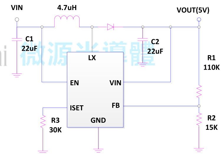LOWPOWER(微源半导体)的LP6222B6F系统框图