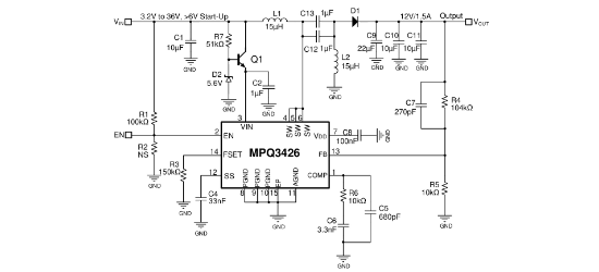 MPS(芯源)的MPQ3426DL-AEC1-LF-Z系统框图