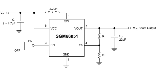 SGMICRO(圣邦微)的SGM66051-5.4YTN6G/TR系统框图