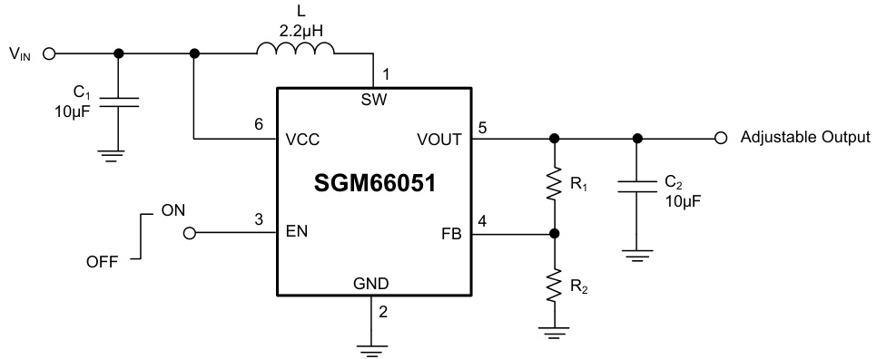 SGMICRO(圣邦微)的SGM66051-5.1YTN6G/TR系统框图