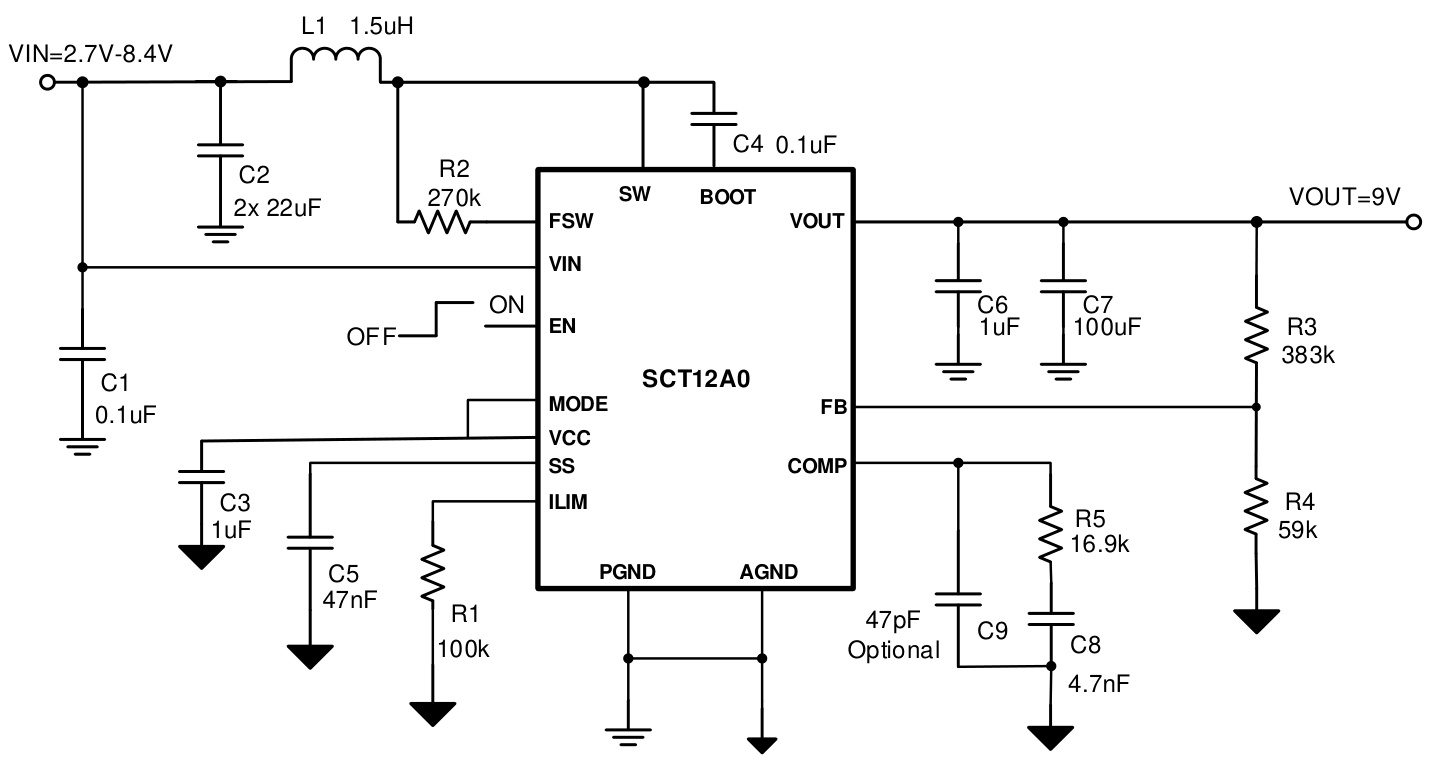 SCT(芯洲科技)的SCT12A1DHKR系统框图