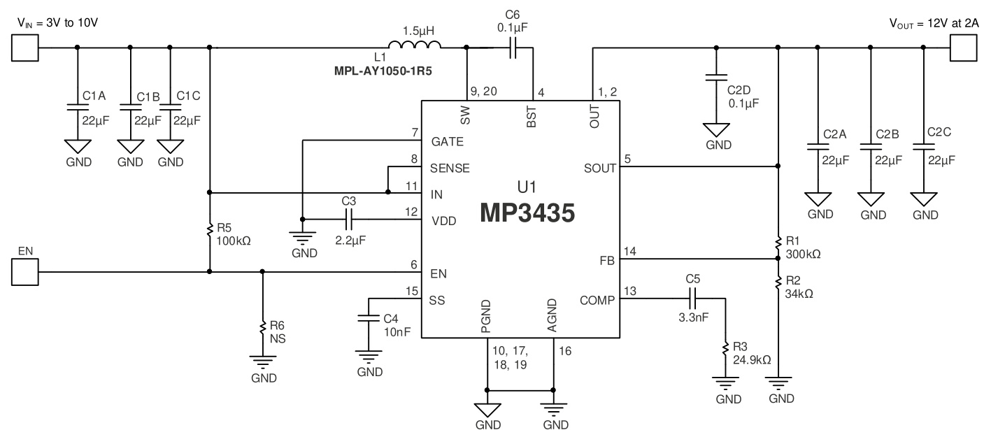 MPS(芯源)的MP3435GL-Z系统框图