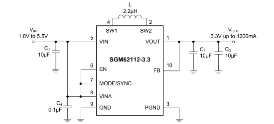 SGMICRO(圣邦微)的SGM62112-3.3YTD10G/TR系统框图