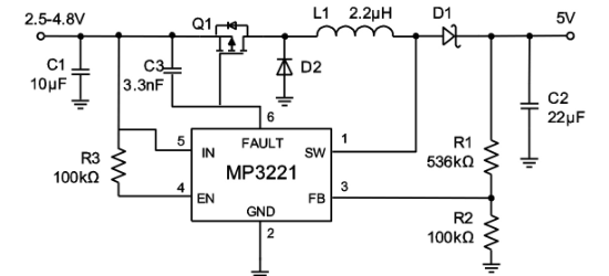 MPS(芯源)的MP3221GJ-Z系统框图