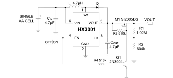 HEXIN(禾芯微)的HX3001-AFC7系统框图