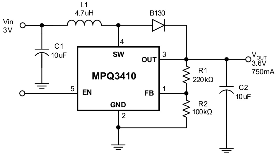 MPS(芯源)的MPQ3410DJ-AEC1-LF-Z系统框图