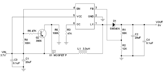 FM(富满)的TC6291C系统框图