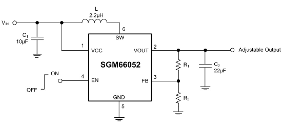SGMICRO(圣邦微)的SGM66052-ADJYUDR6G/TR系统框图