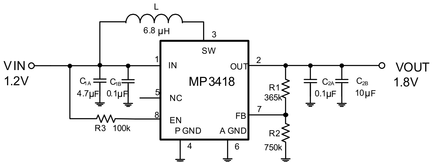 MPS(芯源)的MP3418GJ-Z系统框图