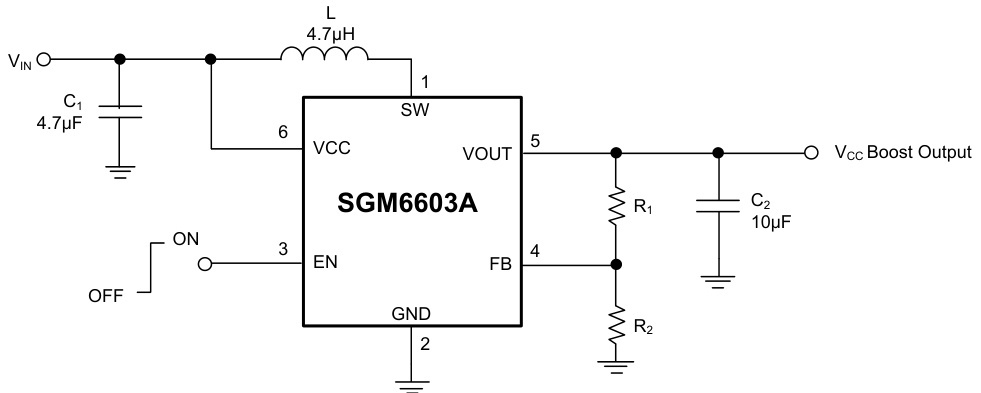 SGMICRO(圣邦微)的SGM6603A-ADJYN6G/TR系统框图