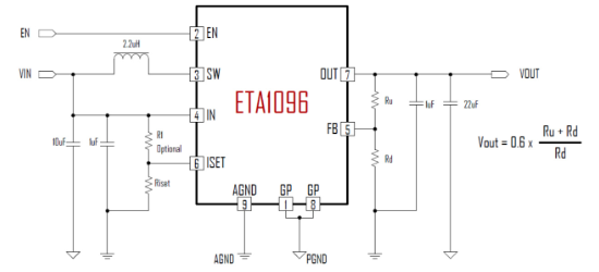 ETA(钰泰)的ETA1096E8A系统框图
