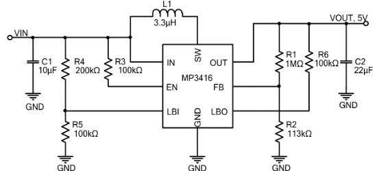 MPS(芯源)的MP3416GJ-Z系统框图