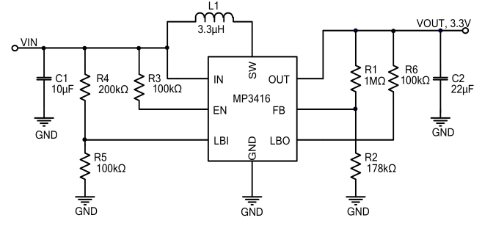 MPS(芯源)的MP3416GQH-Z系统框图