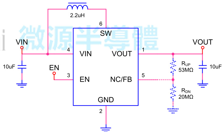 LOWPOWER(微源半导体)的LP6261B6F系统框图