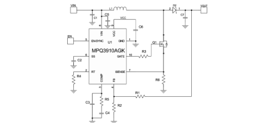 MPS(芯源)的MPQ3910AGK-AEC1-Z系统框图
