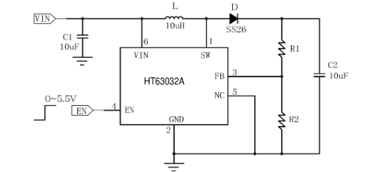 HTCSEMI(海天芯)的HT63032ARTZ系统框图
