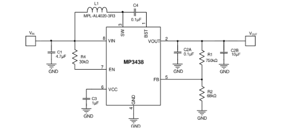 MPS(芯源)的MP3438GTL-Z系统框图