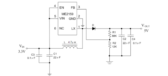 MICRONE(南京微盟)的ME2159AM6G系统框图