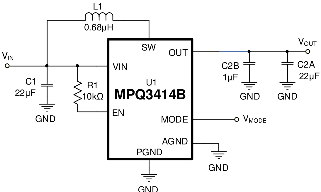 MPS(芯源)的MPQ3414BGJ-5-AEC1-Z系统框图