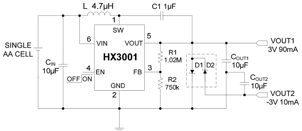 HEXIN(禾芯微)的HX3001-AFC7系统框图