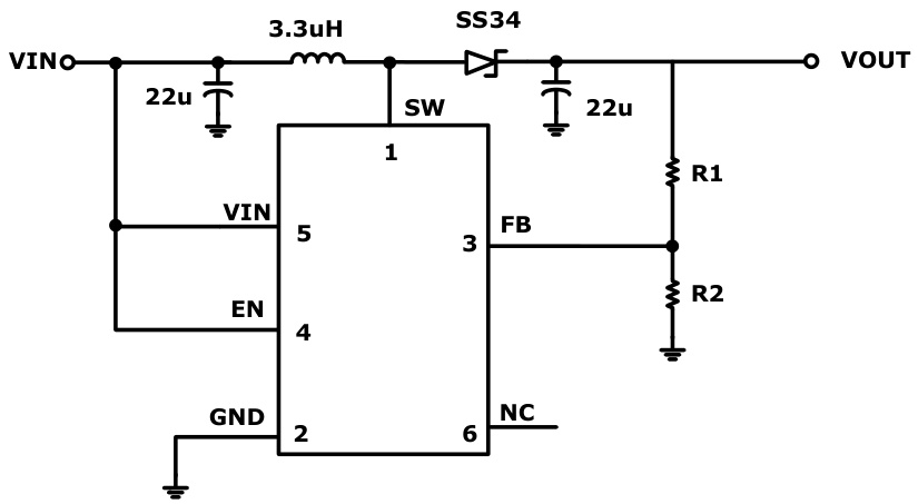 HXY MOSFET(华轩阳电子)的HFP6291LR-G1系统框图