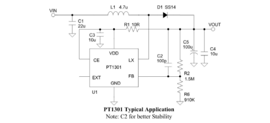 PowTech(华润矽威)的PT1301D23F系统框图