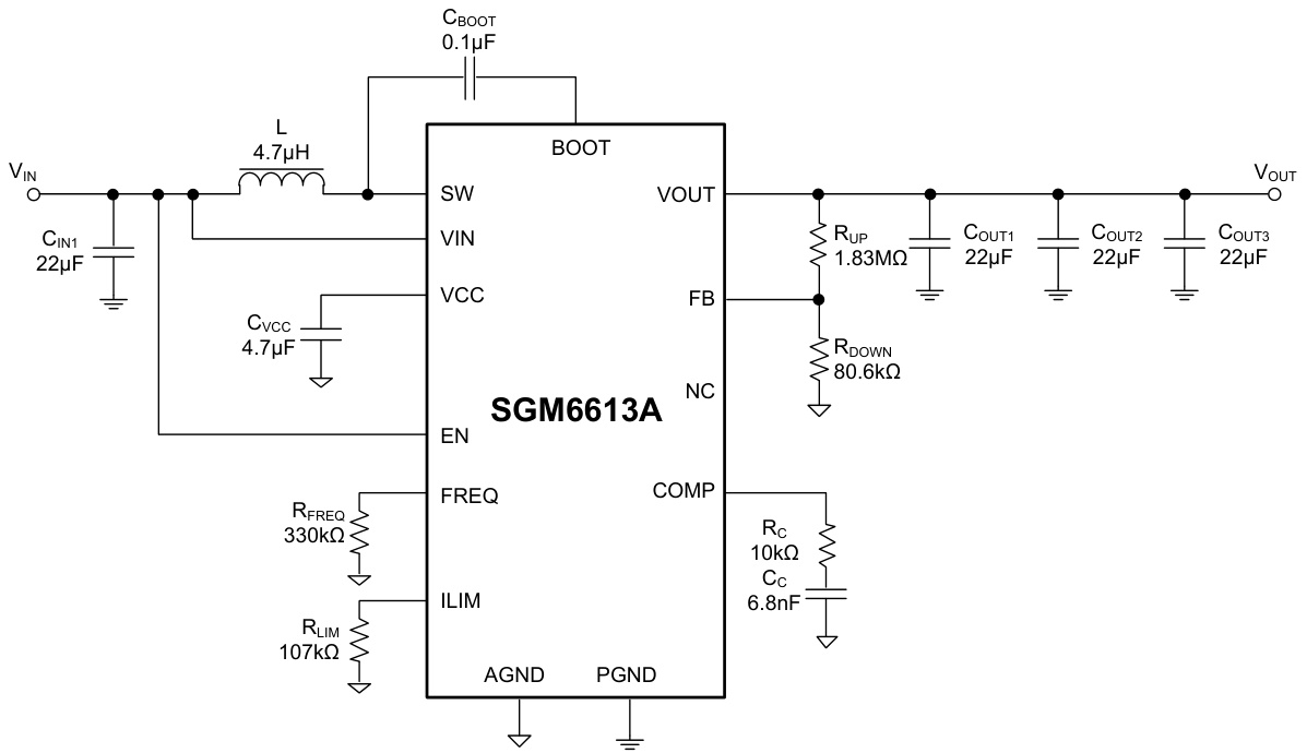 SGMICRO(圣邦微)的SGM6613AYTQX13G/TR系统框图