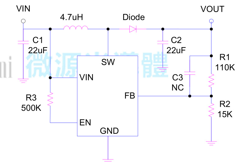 LOWPOWER(微源半导体)的LP6216B6F系统框图