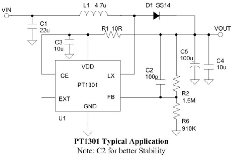 PowTech(华润矽威)的PT1301D23F系统框图