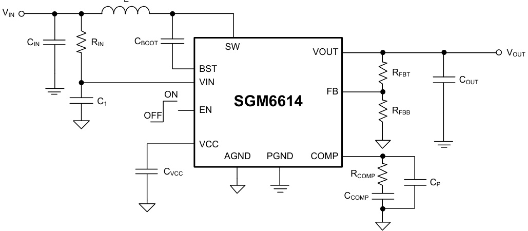 SGMICRO(圣邦微)的SGM6614XTSL11G/TR系统框图