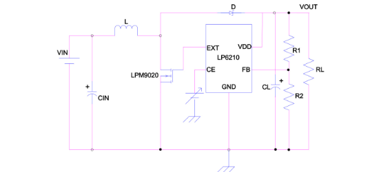 LOWPOWER(微源半导体)的LP6210B6F系统框图
