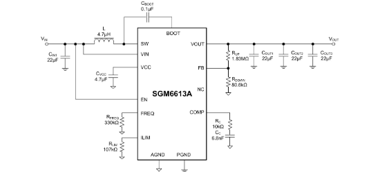 SGMICRO(圣邦微)的SGM6613AYTQX13G/TR系统框图
