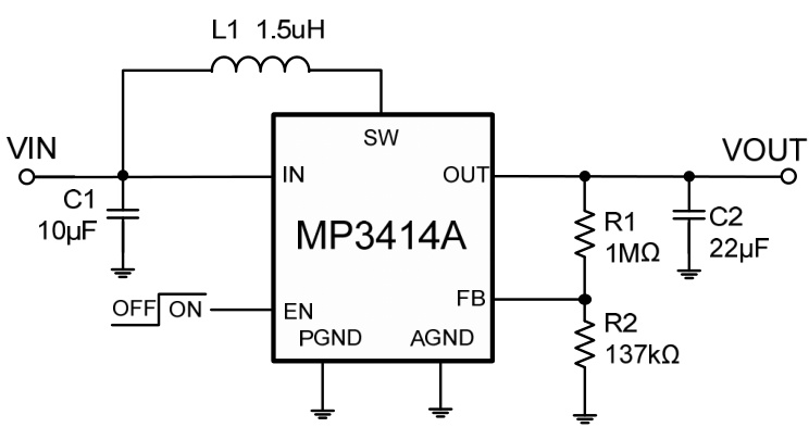 MPS(芯源)的MP3414AGJ-Z系统框图