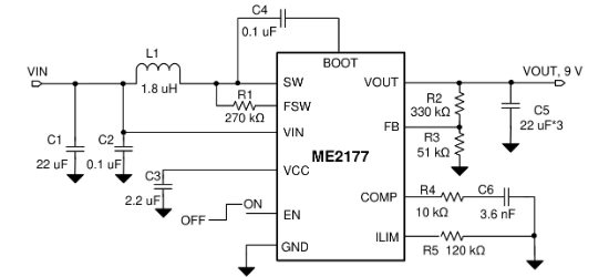 MICRONE(南京微盟)的ME2177AQF11BG系统框图
