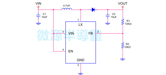 LOWPOWER(微源半导体)的LP3318B5F系统框图