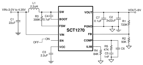SCT(芯洲科技)的SCT1270FQAR系统框图
