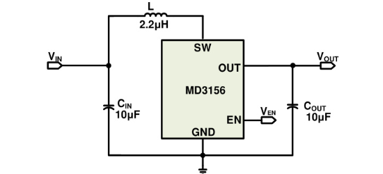 明达微的MD3156E18QA3系统框图