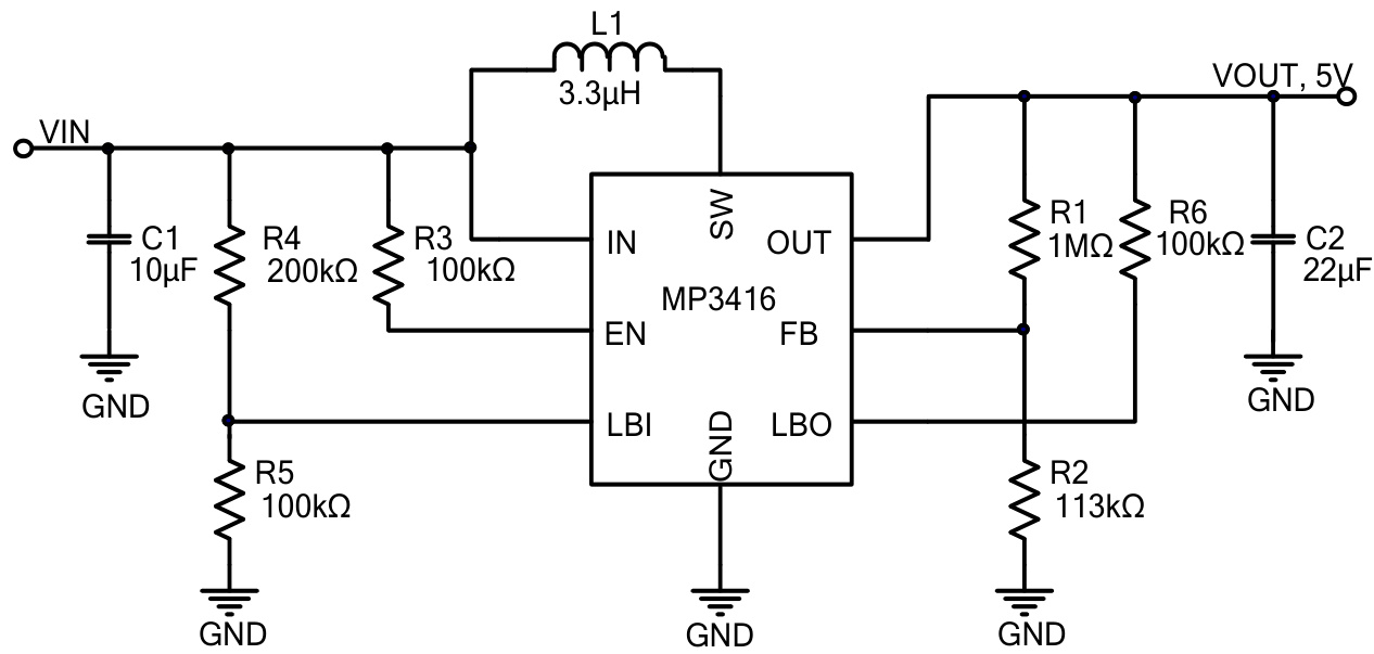 MPS(芯源)的MP3416GJ-Z系统框图